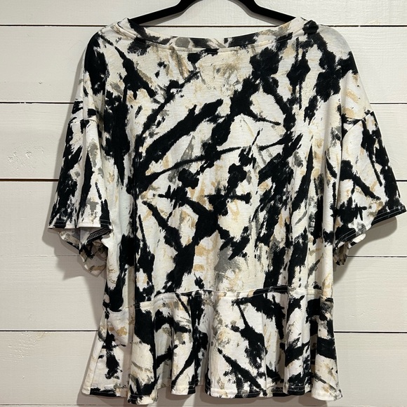 Tie Dye June Ruffle Hem Top XL LULAROE NWOT - Picture 6 of 7